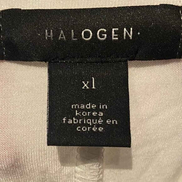 Nordstrom Long Sleeve Modal Tee Ivory Halogen White Size XL Minimal Top NEW NWOT - Picture 4 of 9